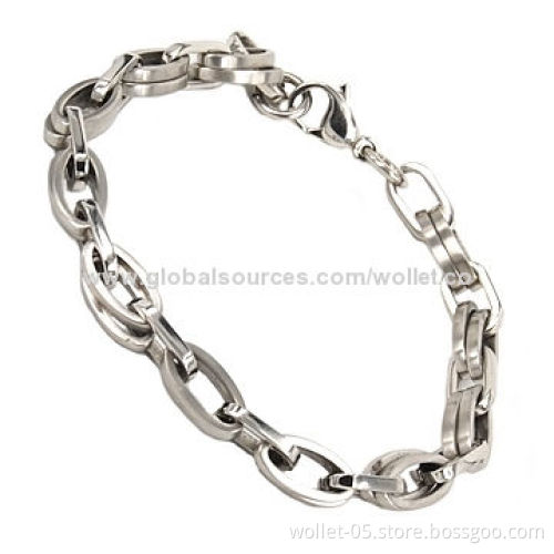 Fashion Bracelet, Made of Stainless Steel, Rhodium Plating, Decoration